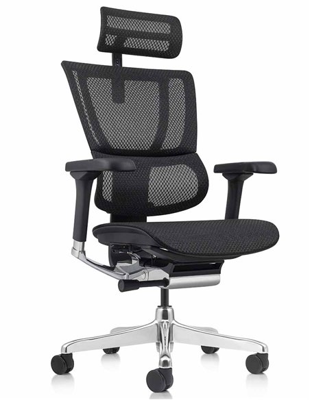 Кресло MIRUS-IOO 2 (IOOE2-AB-HAM-5D-L, сетка Т-168-B1 BLACK), эргономичное