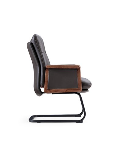 Кресло PULMANN A2262 для руководителя, кожаное, черный цвет