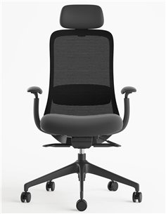 Кресло KRESLALUX BELLA HD DARK GREY, эргономичное, с подголовником 2