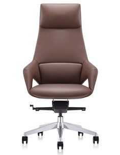 Кресло руководителя FK005, кожаное, классическое, коричневое 2