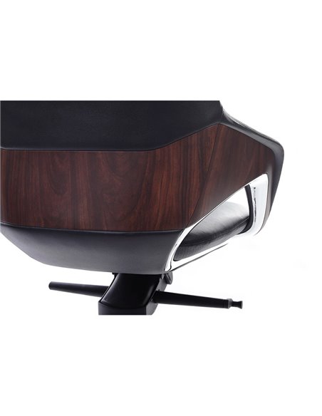 Кресло руководителя FK005, кожаное, классическое, черное