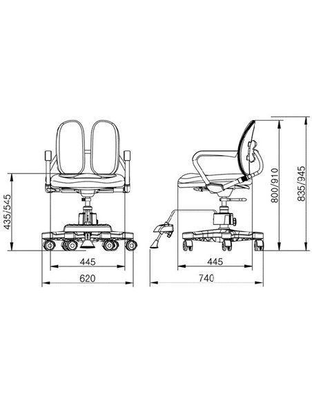 Кресло DUOREST Kids DR-280D детское, ортопедическое, цвет зеленый