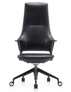 Кресло BALLET FK011-A для руководителя, кожаное, черный цвет 2