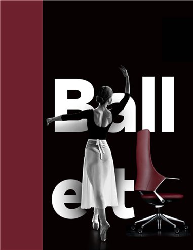 Кресло BALLET FK011-A для руководителя, кожаное, черный цвет