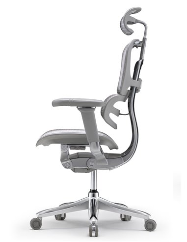 Кресло ERGOHUMAN SE (EHSE-AG-HAM-5D-E-D+LM-CH), эргономичное, серое