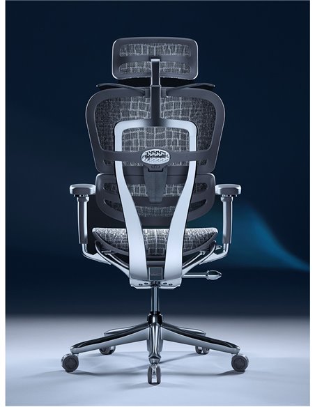 Кресло ERGOHUMAN SE (EHSE-AG-HAM-5D-E-D+LM-CH), эргономичное, серое