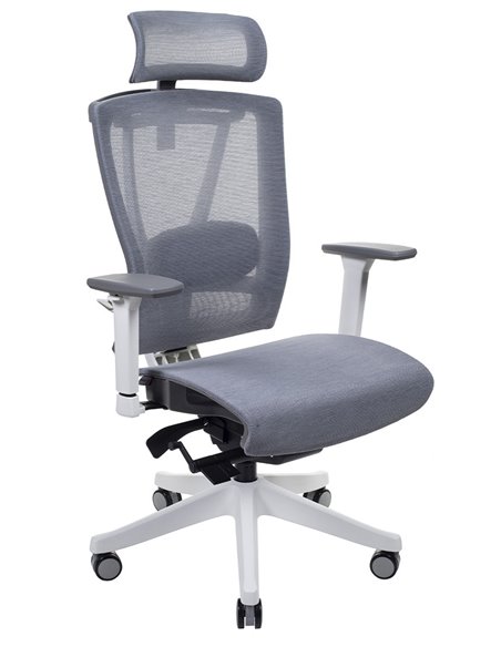 Кресло ERGO CHAIR 2 MESH WHITE, эргономичное, серое