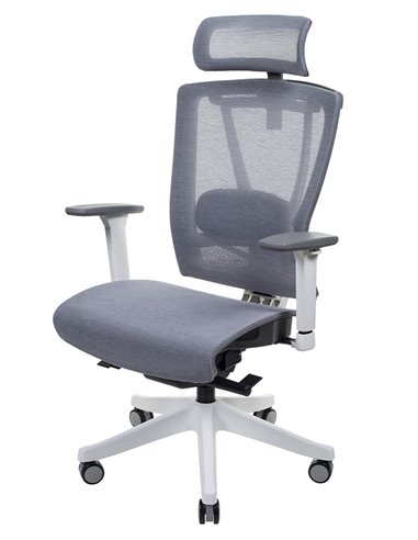Кресло ERGO CHAIR 2 MESH WHITE, эргономичное, серое