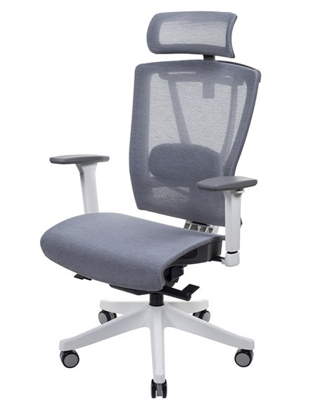 Кресло ERGO CHAIR 2 MESH WHITE, эргономичное, серое