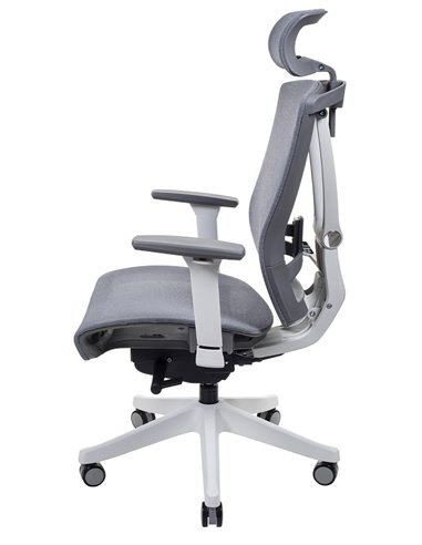 Кресло ERGO CHAIR 2 MESH WHITE, эргономичное, серое