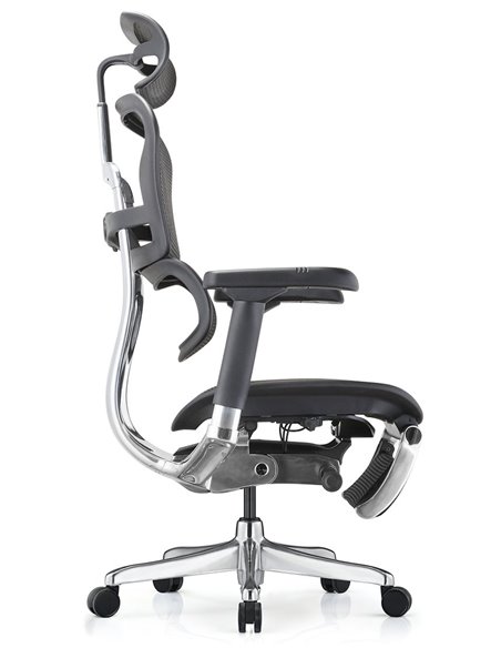 Кресло ERGOHUMAN ELITE 2 (EHE2-AB-HAM-5D-L-LM, сетка T-168-B1 BLACK), эргономичное, с подставкой под ноги