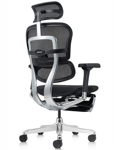 Кресло ERGOHUMAN ELITE 2 (EHE2-AB-HAM-5D-L-LM, сетка T-168-B1 BLACK), эргономичное, с подставкой под ноги