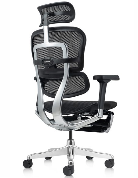 Кресло ERGOHUMAN ELITE 2 (EHE2-AB-HAM-5D-L-LM, сетка T-168-B1 BLACK), эргономичное, с подставкой под ноги