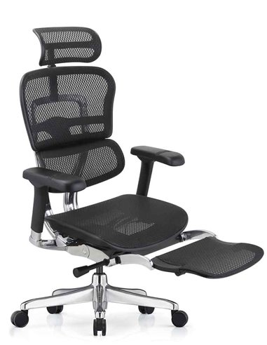Кресло ERGOHUMAN ELITE 2 (EHE2-AB-HAM-5D-L-LM, сетка T-168-B1 BLACK), эргономичное, с подставкой под ноги