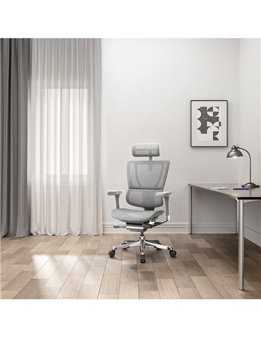 Кресло MIRUS-IOO 2 (IOOE2-AG-HAM-5D-L, СЕТКА Т-168-B2 NATURAL), эргономичное