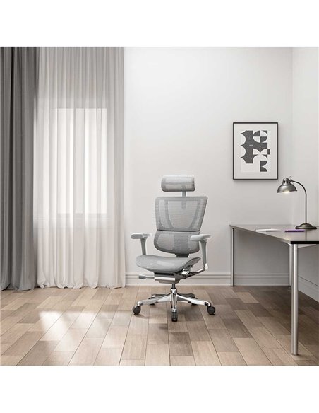 Кресло MIRUS-IOO 2 (IOOE2-AG-HAM-5D-L, СЕТКА Т-168-B2 NATURAL), эргономичное