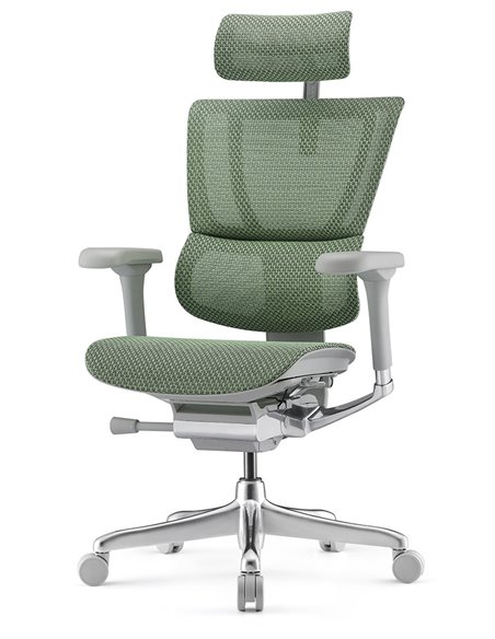 Кресло MIRUS-IOO 2 (IOOE2-AG-HAM-5D-L, СЕТКА Т-168-B6 GREEN), эргономичное