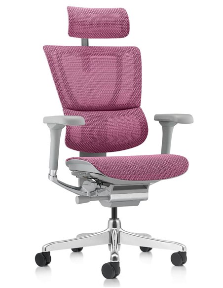 Кресло MIRUS-IOO 2 (IOOE2-AG-HAM-5D-L, СЕТКА Т-168-B5-PINK), ергономичное