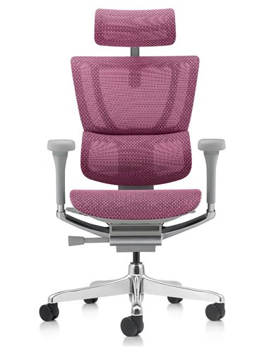 Кресло MIRUS-IOO 2 (IOOE2-AG-HAM-5D-L, СЕТКА Т-168-B5-PINK), ергономичное