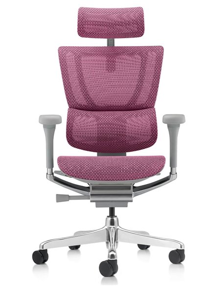 Кресло MIRUS-IOO 2 (IOOE2-AG-HAM-5D-L, СЕТКА Т-168-B5-PINK), ергономичное