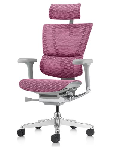 Кресло MIRUS-IOO 2 (IOOE2-AG-HAM-5D-L, СЕТКА Т-168-B5-PINK), ергономичное