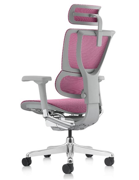 Кресло MIRUS-IOO 2 (IOOE2-AG-HAM-5D-L, СЕТКА Т-168-B5-PINK), ергономичное