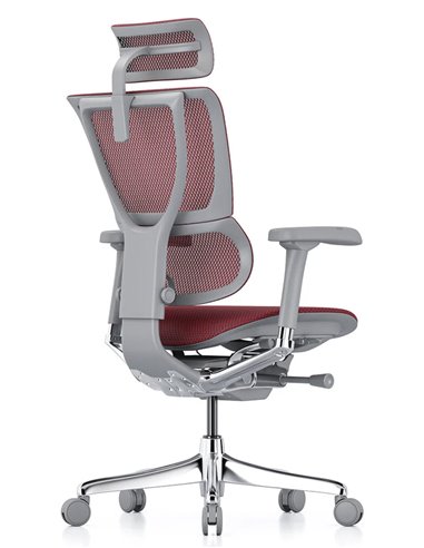 Кресло MIRUS-IOO 2 (IOOE2-AG-HAM-5D-L, СЕТКА T-168-B3 SCARLET), эргономичное