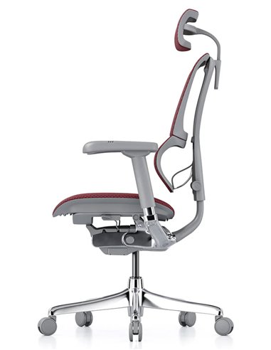 Кресло MIRUS-IOO 2 (IOOE2-AG-HAM-5D-L, СЕТКА T-168-B3 SCARLET), эргономичное