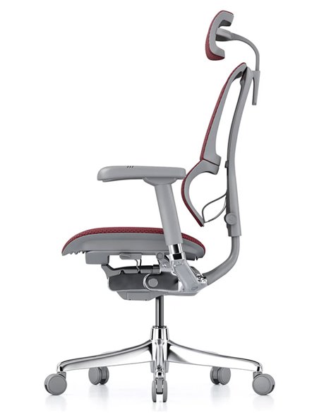 Кресло MIRUS-IOO 2 (IOOE2-AG-HAM-5D-L, СЕТКА T-168-B3 SCARLET), эргономичное