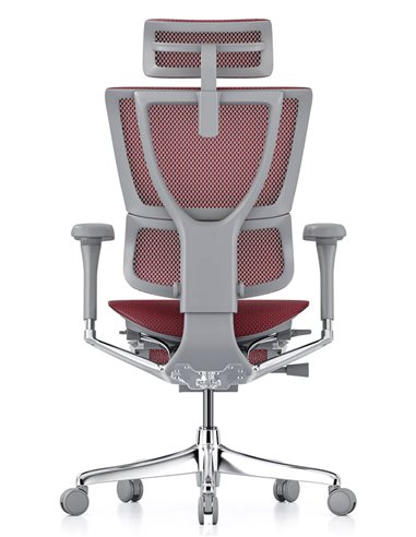 Кресло MIRUS-IOO 2 (IOOE2-AG-HAM-5D-L, СЕТКА T-168-B3 SCARLET), эргономичное