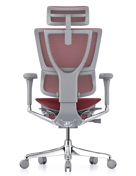 Кресло MIRUS-IOO 2 (IOOE2-AG-HAM-5D-L, СЕТКА T-168-B3 SCARLET), эргономичное