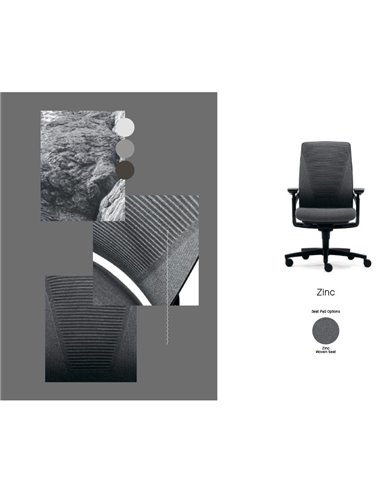 Кресло SENATOR I-WORKCHAIR 2.0 ZINC эргономичное, тканевое