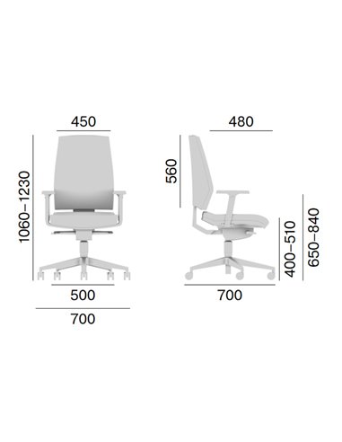 Кресло LD SEATING STREAM 280 SYS, эргономичное, с высокой спинкой