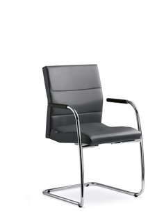 Кресло LD SEATING LASER 682-Z, для посетителей, кожаное
