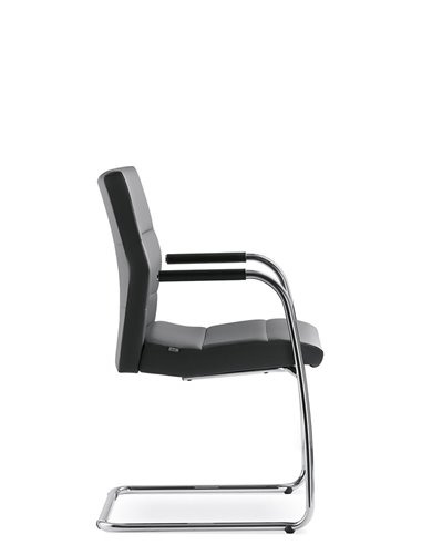 Кресло LD SEATING LASER 682-Z, для посетителей, кожаное
