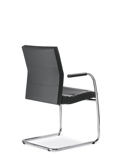 Кресло LD SEATING LASER 682-Z, для посетителей, кожаное