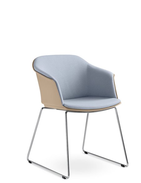 Конференц-кресло LD SEATING WAVE 030-Q-N4 на полозьях