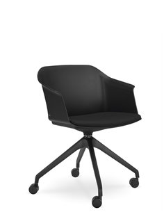 Кресло LD SEATING WAVE 030-F95 BL для посетителей, поворотное