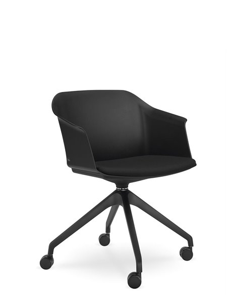 Кресло LD SEATING WAVE 030-F95 BL для посетителей, поворотное