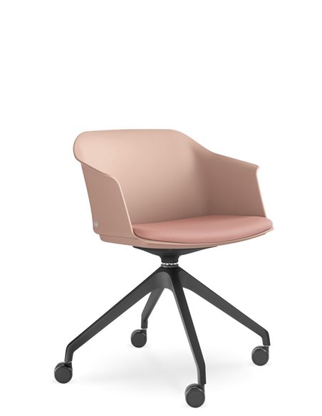 Кресло LD SEATING WAVE 030-F95 BL для посетителей, поворотное