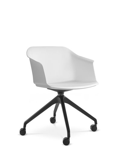 Кресло LD SEATING WAVE 030-F95 BL для посетителей, поворотное