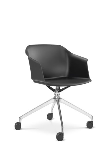 Кресло LD SEATING WAVE 030-F95 BL для посетителей, поворотное