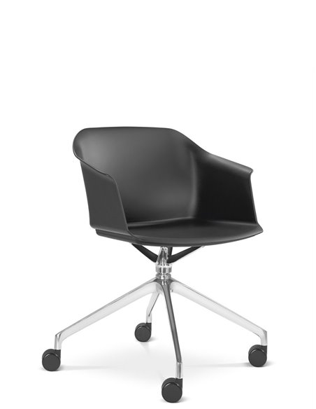 Кресло LD SEATING WAVE 030-F95 BL для посетителей, поворотное