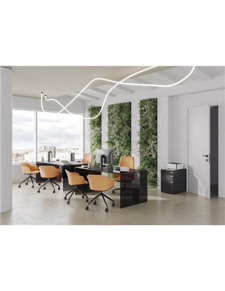 Кресло LD SEATING WAVE 030-F95 BL для посетителей, поворотное