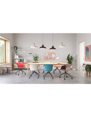 Кресло LD SEATING WAVE 030-F95 BL для посетителей, поворотное