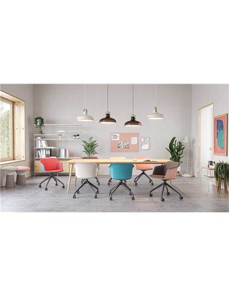 Кресло LD SEATING WAVE 030-F95 BL для посетителей, поворотное
