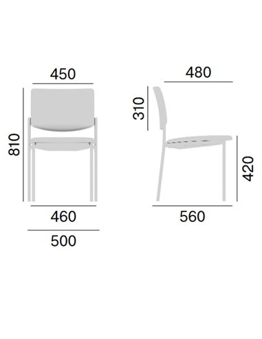 Кресло LD SEATING SEANCE 090 для посетителей, на ножках
