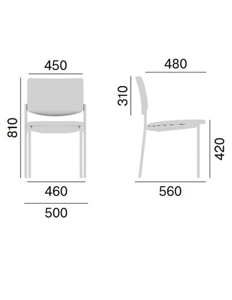Кресло LD SEATING SEANCE 090 для посетителей, на ножках