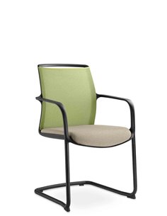 Кресло LD SEATING LEAF 505-Z-N1 для посетителей, на полозьях