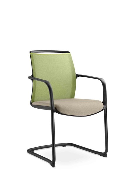 Кресло LD SEATING LEAF 505-Z-N1 для посетителей, на полозьях